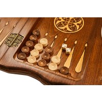 Шахматы/шашки/нарды Haleyan Резные 40 с ручкой kh130-4