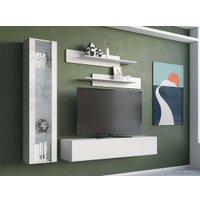 Стенка НК-Мебель Point комплект 4 гостиная (белый/белый глянец) в Пинске