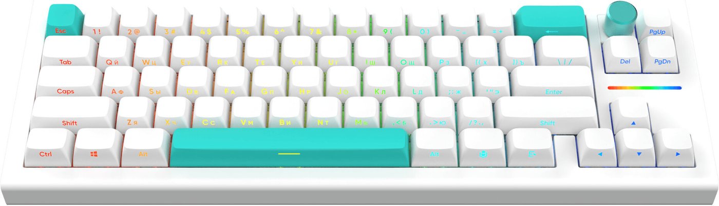 Клавиатура IO by Red Square Type 68 Pro g3ms Aquamarine (белый)