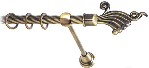 

Карниз для штор Lm Decor Кения (антик, витая, 3.6м 16мм, 1 ряд)