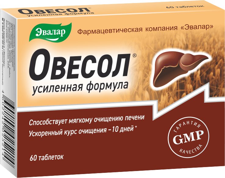 БАД Эвалар Овесол усиленная формула (60 таблеток)