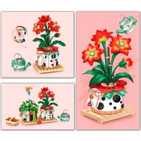 Конструктор LOZ Красный цветок в горшке 1285_MK