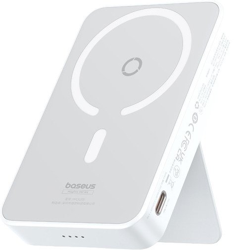 

Внешний аккумулятор Baseus MagPro Magnetic Bracket Wireless Fast-Charging Power Bank 20W 5000mAh (белый)