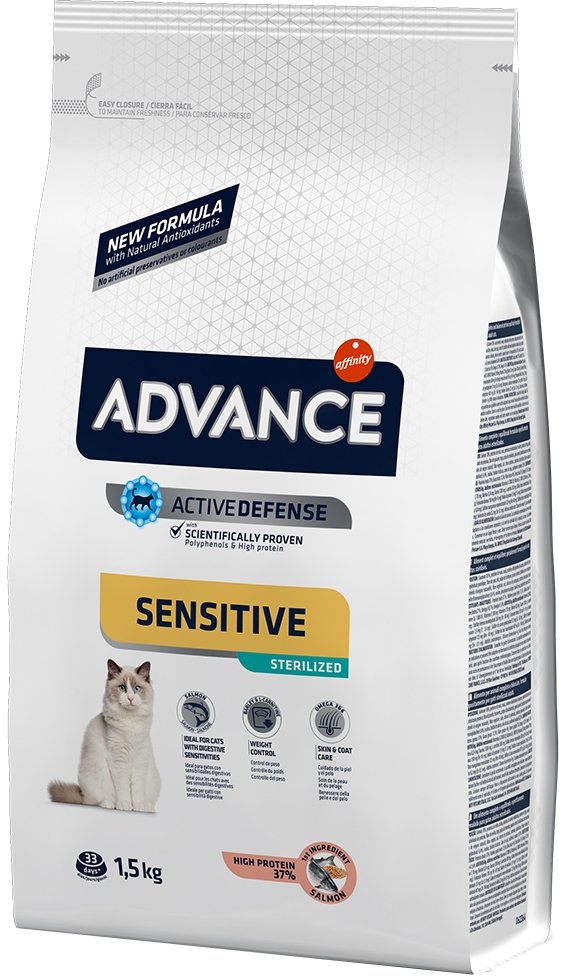 

Сухой корм для кошек Advance Sterilized Sensitive Salmon 1.5 кг