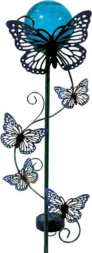 Садовый светильник Чудесный Сад Бабочки (черный/синий)