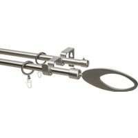 Карниз для штор Sundays Home Лайт Эллипс 16мм+16мм двухрядный (сатин, 1.6м)