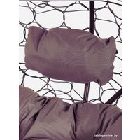 Подвесной диван M-Group Лежебока 11180202 (с коричневым ротангом/бордовая подушка)