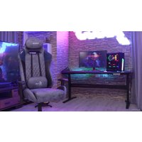 Игровое (геймерское) кресло AeroCool Duke Steel Blue (черный/синий)