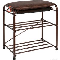 Полка для обуви ЗМИ Альфа 13 с сиденьем и ящиком ПДО А13СЯ (медный антик)