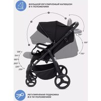 Коляска прогулочная «книга» MOWbaby Nimbus MB103 (черный)