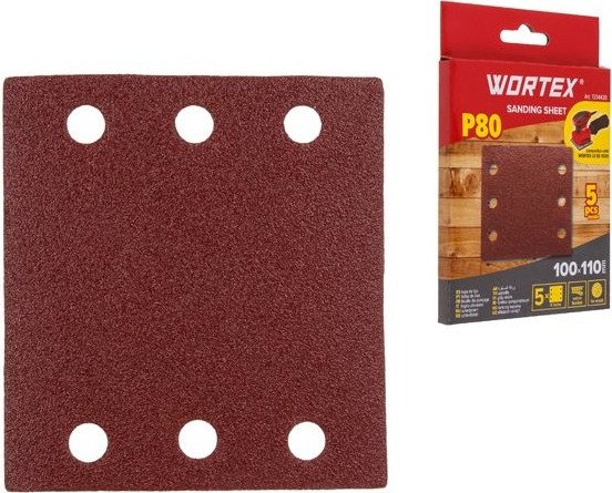 Набор шлифлистов Wortex 1334430 (5шт)