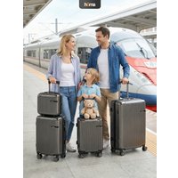 Комплект чемоданов Homa 4CHMD-BL (3шт, антрацит)