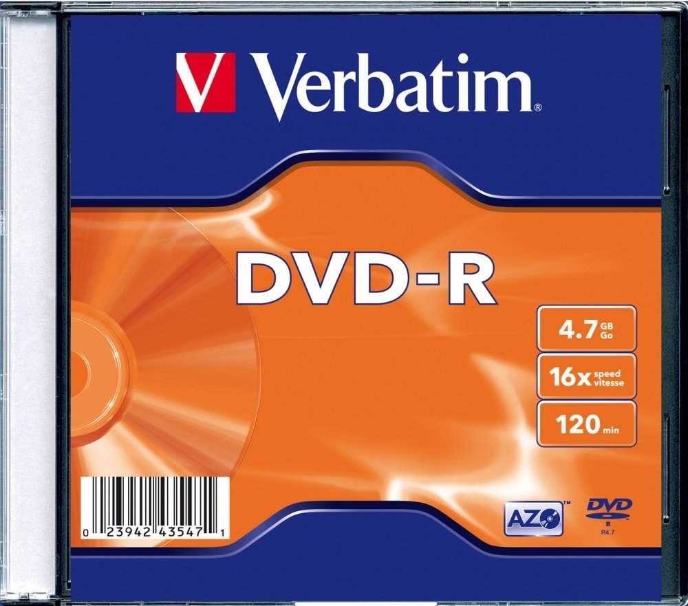 

DVD-R диск Verbatim 4.7Gb 16x 43547 (1 шт.)