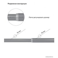 Карниз для штор Legrand Цилиндр Раздвижной 1.6-3м 1-но рядный 58102158 (серый)