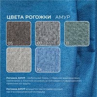 Угловой диван Лига диванов Лига-080 угол левый 134743L (рогожка Амур 10 голубой)