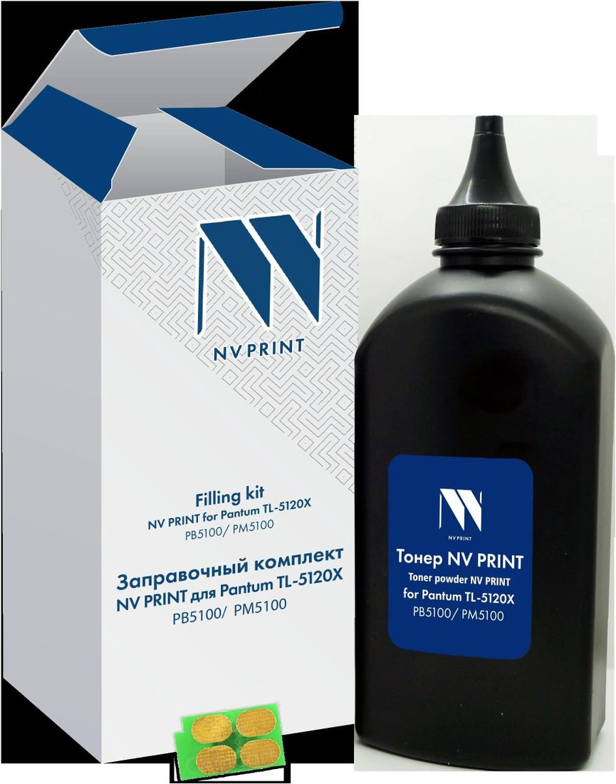 Тонер NV Print NV-ZKSTL-5120X для Pantum TL-5120X PB5100/PM5100 (тонер 380 г + чип многоразовый)