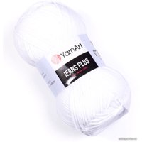 Пряжа для вязания Yarnart Jeans Plus 55% хлопок/45% полиакрил 62 100 г (160 м, белый)