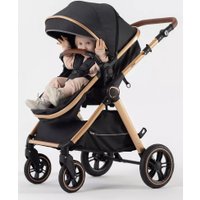 Универсальная коляска Rant Basic Roller Gold RA161 (2 в 1, black)