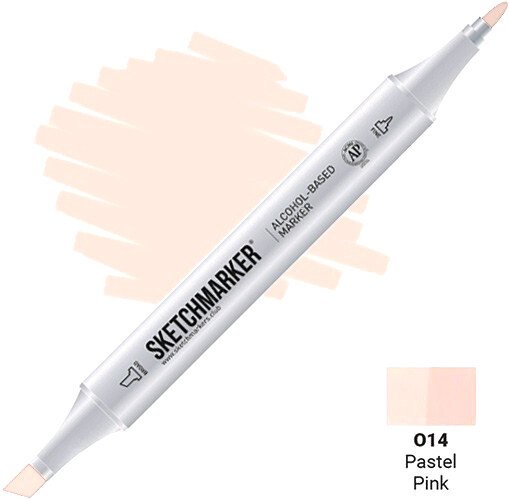 

Маркер художественный Sketchmarker Двусторонний O14 SM-O14 (розовый пастельный)