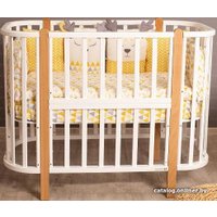 Кроватка-трансформер Incanto Nuvola Lux 5 в 1 KR-0106/0 (белый/бук)