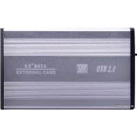 Бокс для накопителей 3.5" USBTOP SATA – USB2.0 (серебристый, с блоком питания)