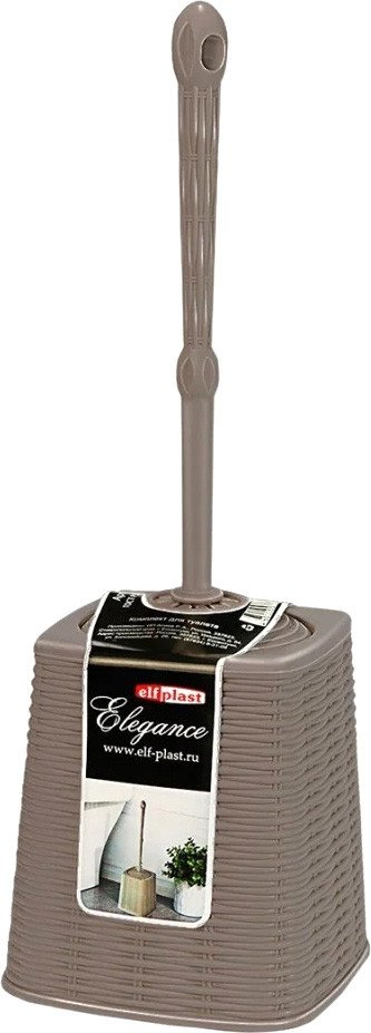 Ершик для унитаза Эльфпласт Elegance EP377 (серый/коричневый)