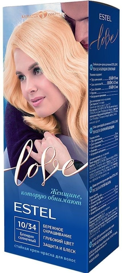 

Крем-краска для волос Estel Love 10/34 блондин солнечный