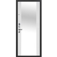 Металлическая дверь Guard МДФ/Зеркало графит/белый (96x205, левая)