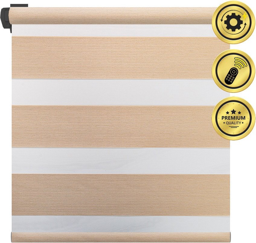 

Рулонная электроштора НеоФьюжен Юпитер 210х250 левая (бежевый, черная фурнитура)