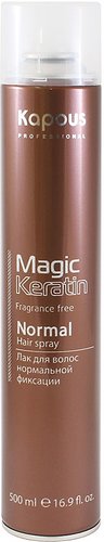 Лак Kapous Professional аэрозольный нормальной фиксации "Magic Keratin" (500 мл)
