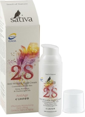  Sativa Крем-флюид ночной №28 для профилактики и коррекции морщин 50 мл
