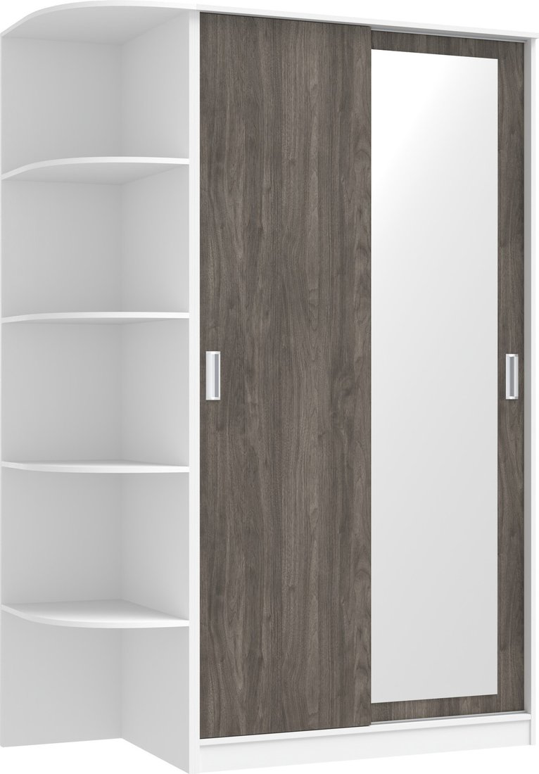 

Шкаф-купе Кортекс-мебель Лагуна ШК04-01 (белый/орех элия, правая консоль)