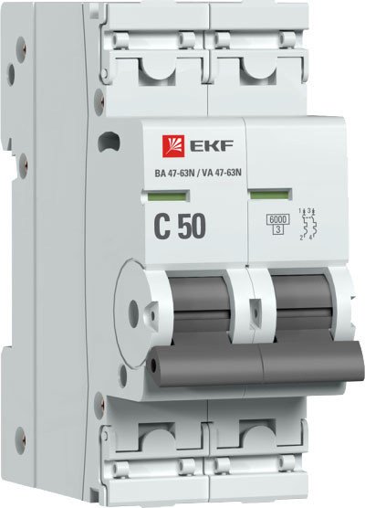 

Выключатель автоматический EKF PROxima ВА 47-63N M636250C