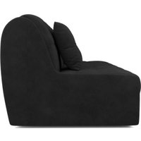 Диван Мебель-АРС Аккордеон Барон №2 ППУ 120x200 (велюр черный НВ-178/17)