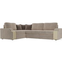 Угловой диван Лига диванов Николь 102970 (левый, велюр, бежевый)