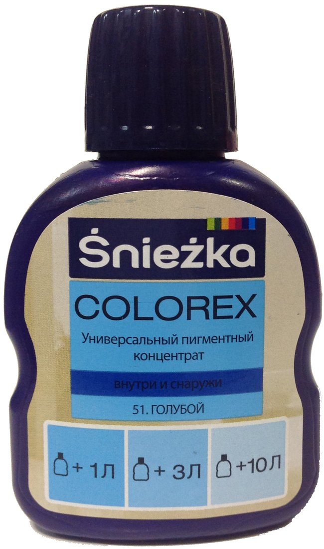 

Колеровочная краска Sniezka Colorex 0.1 л (№51, голубой)