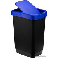 Мусорное ведро Idea Твин 25 л (черный/синий)