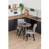 Кухонный стол Домотека Дельта К-М 75x75 (орех темный/черный)