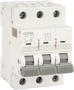 

Выключатель автоматический GEYA GYM9 3P 1А C 6кА GYM93P1C