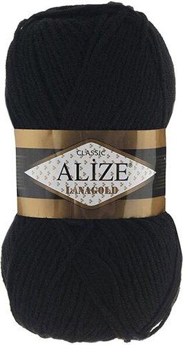 Alize Lanagold 60 (240 м, черный)