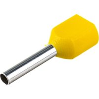 Наконечник-гильза для кабеля IEK НШвИ 2x1.0-10 UTE10-D2-3-100 (100 шт, желтый)