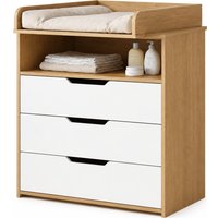 Детский комод VDK 800/3 (дуб/белый)
