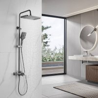 Душевая система  Shevanik S4436T (оружейная сталь)