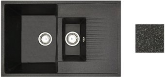 Кухонная мойка БелЭворс Forma L (черный, без сифона)