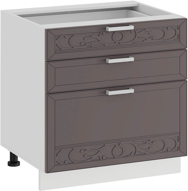 

Шкаф напольный Трия Долорес 1Н6Я3 (белый/муссон)