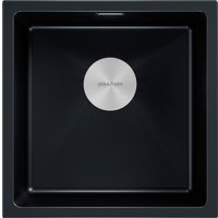 Кухонная мойка Paulmark IT-Granit Lumi 45 Uni LU45-BLM (черный/черный металлик)