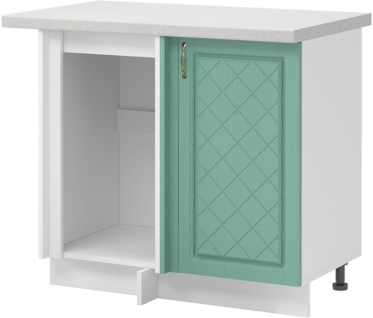 

Шкаф напольный Mio Tesoro Модена ШНУ 1000-М (белый/дуб бирюзовый)