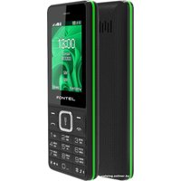 Кнопочный телефон Fontel FP240 (черный/зеленый)