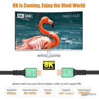 Кабель USBTOP Premium UltraHD HDMI M - HDMI M (15 м, черный)