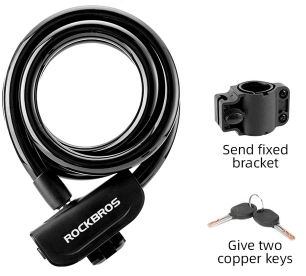 

Тросовый велосипедный замок RockBros RKS515-BK